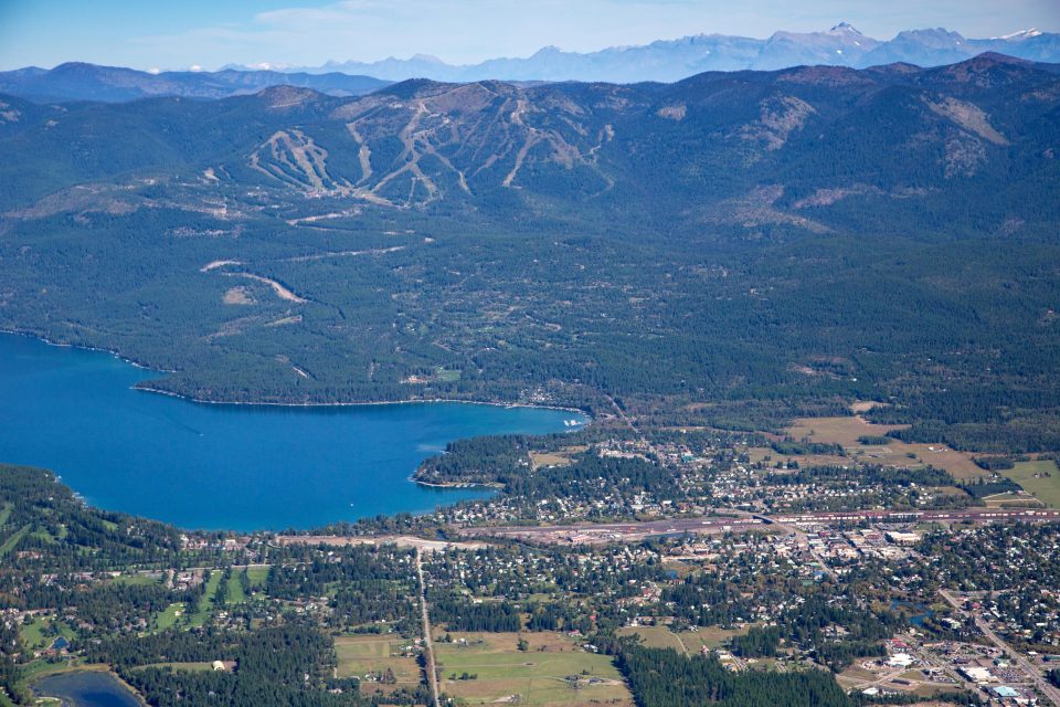 Aerial View of Whitefish, Montana